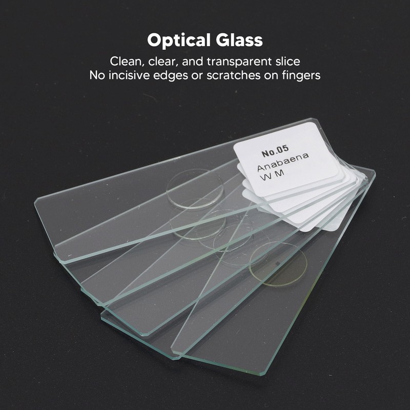 25PCS Microscope Slides Optical Glass Cover Transparent Slide Set for