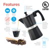 GROSCHE Milano Stovetop Espresso Maker Moka Pot 3 espresso Cup