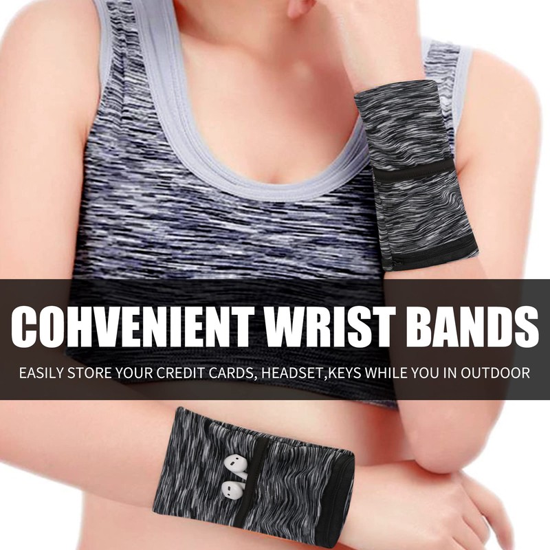 Wrist Pouch, Pocket Wallet with Zippered for Running, Walking, Hiking,