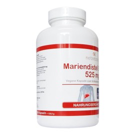 Milk Thistle Extract Vegetarian Capsules 525 mg – 80% Silymarin (420mg) – 200 – Free from Trennmitteln and Füllstoffen – Detox by Silymarin