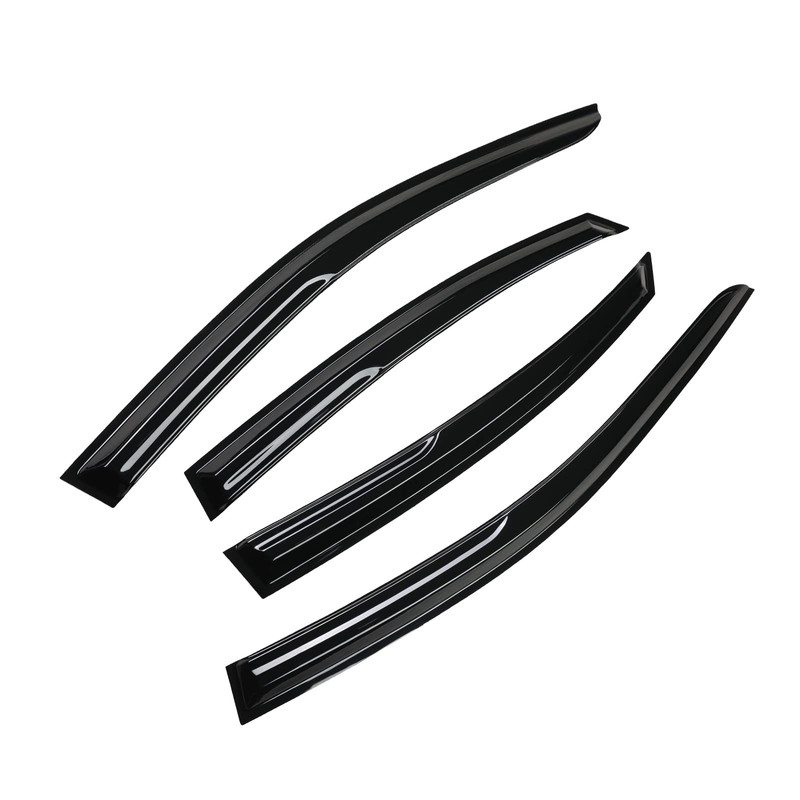Arokzn 4pcs Smoke Tinted Tape-On Side Window Visor Rain Guards