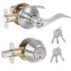 HOSOM Keyed Alike Front Door Lever Lockset with Single Cylinder