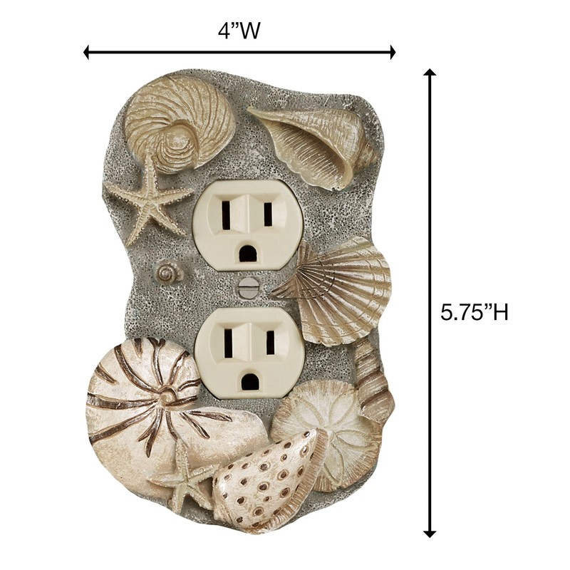 At the Beach Blue Single Outlet Cover Switchplate