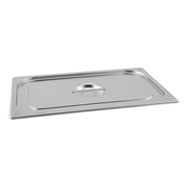Genware NEV-GN12-LID Stainless Steel Gastronorm Pan with Lid, Size 1/2