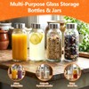 Luxfuel 8 oz Glass Juice Bottles 4 Pack with Lid,