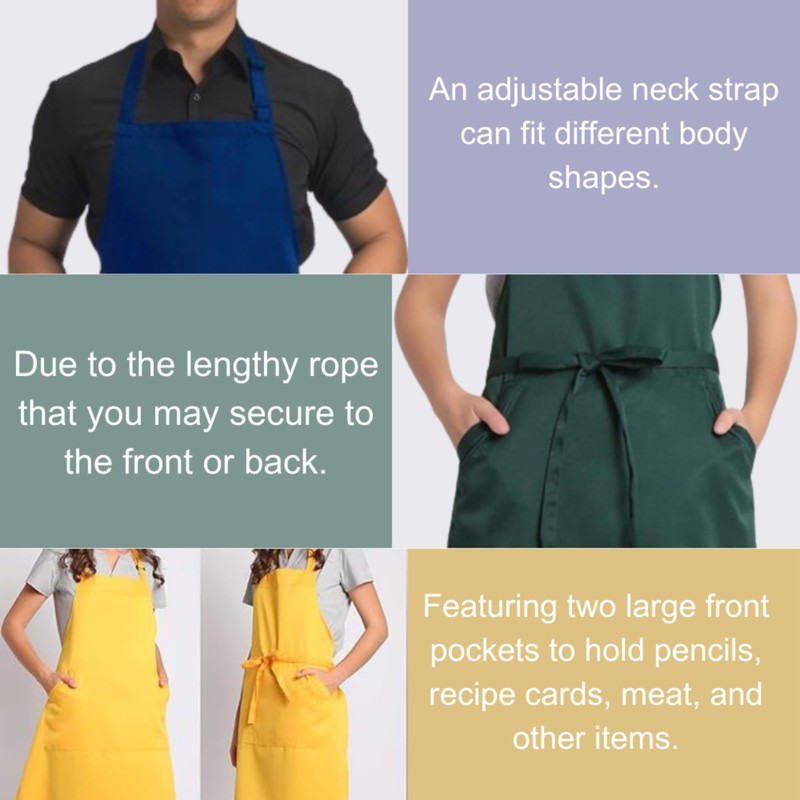 Khoji & Meeni Aprons with 2 Pockets Unisex Men Aprons
