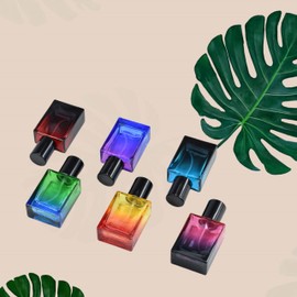 2 Pack 30ml Gradient Color Glass Atomizer Perfume Spray Bottle,Refillable Empty Perfume Spray Bottles for Travel,Fine Mist Sprayer Containers for Essential Oil Cosmetic(Red&Black)