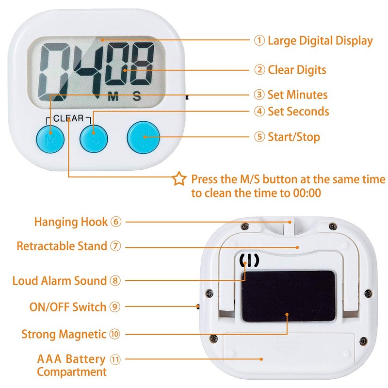 Classroom Timers for Teachers Kids Large Magnetic Digital Timer 4