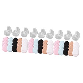 Healeved 45pcs Mini Fingertip Powder Puff for Loose Foundation Makeup Washable and Compact Applicators for Precision Application of Cream Sunscreen and Blush