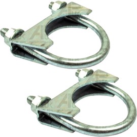 APUK 2x Exhaust Silencer Clamp 45mm M8 Replacement for John Deere Deutz-Fahr Landini Tractor