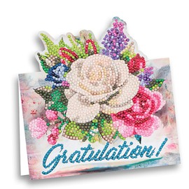 Ideen mit Herz Diamond-Painting-Aufstellkarte | 370 g/m² | 16,3 cm x 16 cm | inkl. Briefumschlag & Werkzeug (Gratulation!)