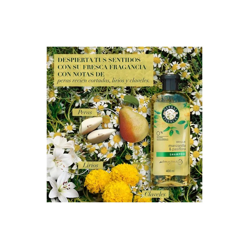 Shampoo Herbal Essences Brillo Manzanilla Pasiflora 400 ml