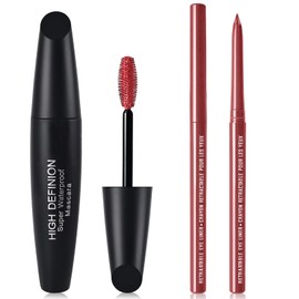 Red 5D Volume Length Mascara and High Pigmented Eyeliner Kit for Women