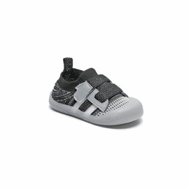 Baby Boys Girls Cotton Cartoon Breathable Rubber Sole Non-Slip Outdoor Sneakers First Walkers Shoes(Black-1,18-21months)