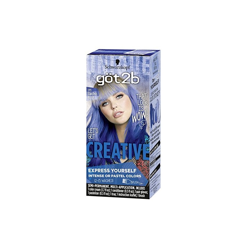 Got2b Creative Semi-Permanent Hair Color, 095 Electric Blue