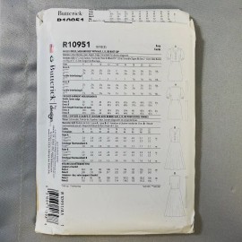 Butterick Pattern R10951 Misses Dress Sash Belt Fit Flare 2 Styles 14-22 UNCUT