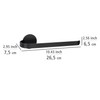 WENKO Turbo-Loc® Bivio Black Matt Towel Rail Aluminium Wall Holder