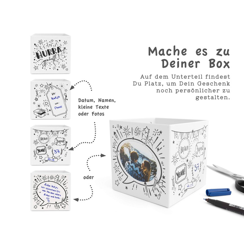 SURPRISA Puzzle Box, Money Gift Packaging, Vouchers for Birthday or