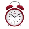 EUROSTAR C521L Twin Bell Alarm Clock with Nightlight, Red