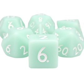 Mint Matte DND Dice Set | 7pc Polyhedral Dice Set for D&D and TTRPGs | Random Encounter Dice | Limited Edition