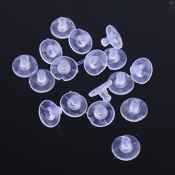 SiAura Material - Pack of 200 Rubber Ear Stoppers Transparent