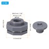 PATIKIL PVC Bulkhead Fitting with Plug NPT1/2", 2 Pack Bulkhead