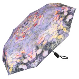 VON LILIENFELD® Folding Pocket Umbrella Automatic Lightweight auto Open/closeTelescopic Motif Women Art Claude Monet: Waterlilies