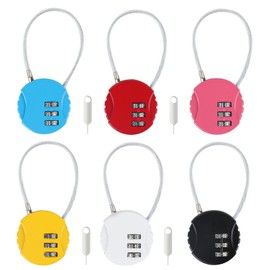 6pcs Combination Padlocks, Padlocks with Code Padlock, Small 3 Digit Padlock with Combination Padlock for Suitcase Padlocks, Gym Locker Padlocks, Weatherproof Outdoor Padlock for Luggage Cabinets