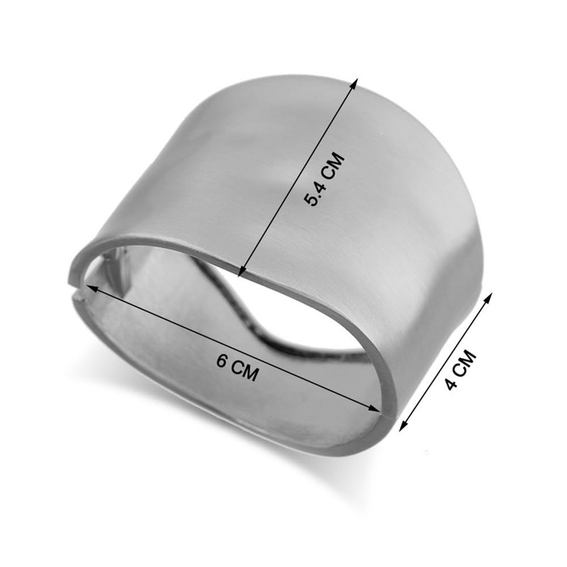 Hammered Chunky Cuff Bracelet for Women Gold Silver Wide Grooved