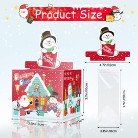 Linelglobal Christmas Money Box for Cash Gift Pull Out, Christmas Money Holder for Kids Adults - Red