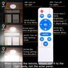 MEIHONG Solar Ceiling Light, Porch Ceiling Light with Remote, Dimmable