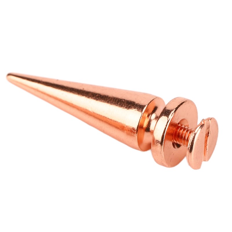 100set Punk Cone Spikes Studs Rose Gold Pointed Electroplating Burr