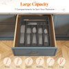 Lifewit Silverware Organizer with Lid, Covered Utensil Tray for Kitchen