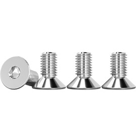 Drenky Pack of 25 M6 x 10 mm Countersunk Screws Stainless Steel V2A VA A2 Countersunk Screws with Hexagon Socket DIN 7991 / ISO 10642 Thread Screws Rustproof Silver Screws Metric Standard Thread