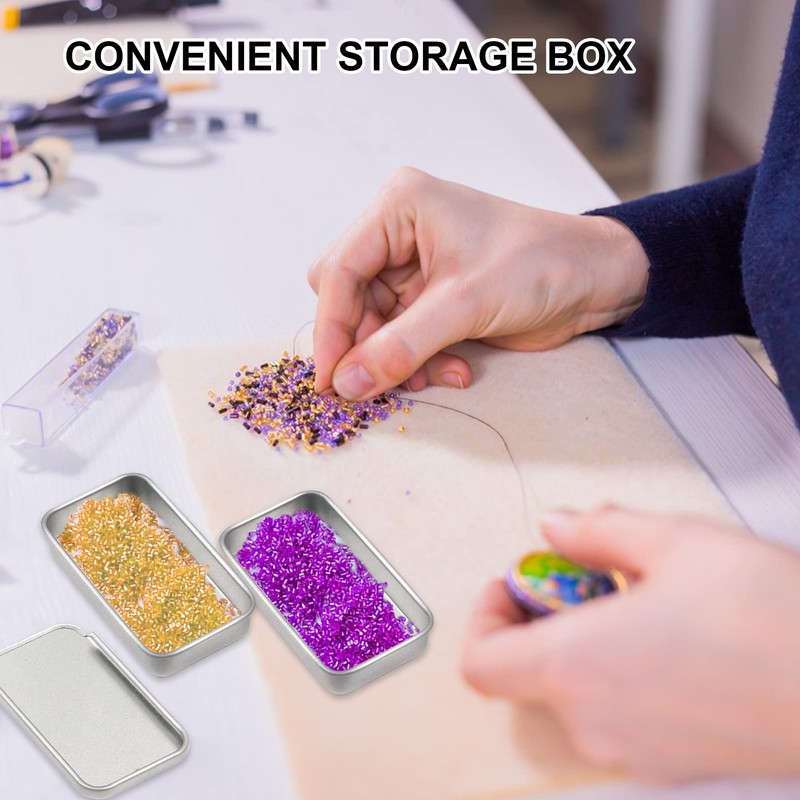 Empty Slide Top Tin Containers for Lip Balm, Crafts, Storage