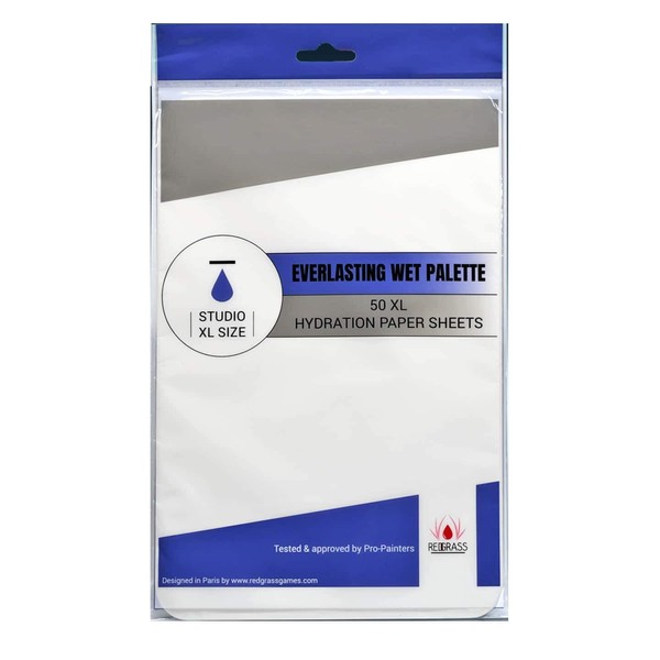 Redgrassgames 50 Hydration Paper Sheets for Everlassting Wet Palette -