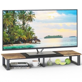 aboxoo 47" TV Riser for 32-60 inch TV, TV Riser Stand Shelf, Tabletop TV Stand Riser, Computer Monitor Table for Home Living Room, Study Office (Brown)