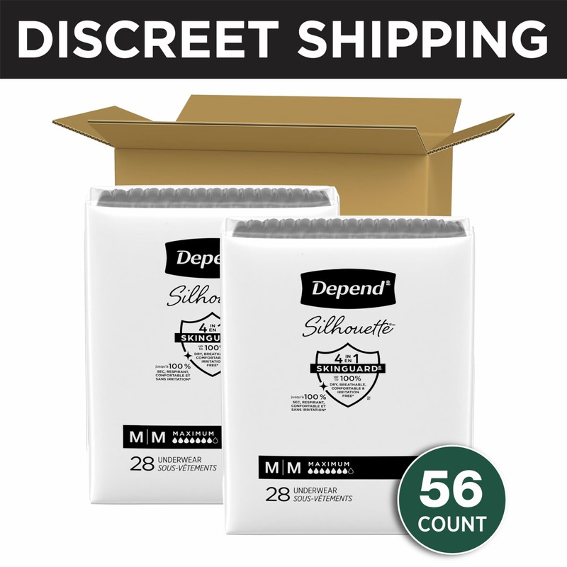 Depend Silhouette Adult Diapers, Incontinence & Postpartum Bladder Leak Underwear