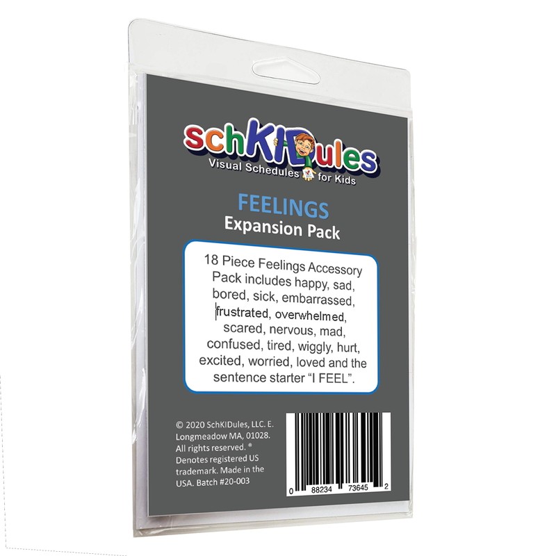 SchKIDules® Feelings Accessory Pack: 17 Feelings Magnets and an I