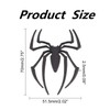 Azoepart 1PC Car 3D Logo Metal Spider Shape Stickers Chrome