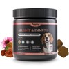 POPPAW Dog Allergy Chews, Probiotics Supplement for Dogs Seasonal Allergies