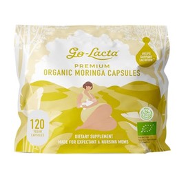 Go-Lacta® 100% Organic Moringa Capsules for Breastfeeding Moms, 120 Capsules