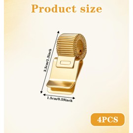 4 Pcs Notebook Pen Holder, Gold Adjustable Pen Clip Holder for Journal