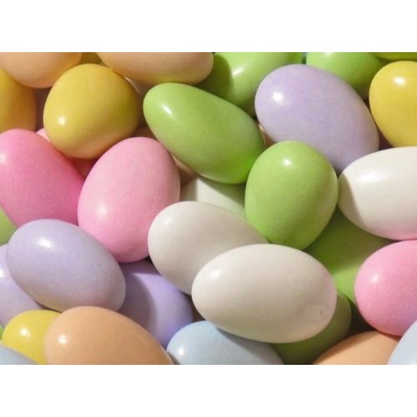 Assorted Jordan Almonds by Its Delish, 2 lbs Bulk | Pastel Colors Kosher Almond Nut with Sweet Hard Candy Coating