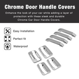 SEGADEN Chrome Plated Door Handle Cover Compatible with 2004-2014 Ford F-150 F150 2005-2008 Lincoln Mark LT (4 Doors with Key Pad No Passenger Keyhole) XG7705