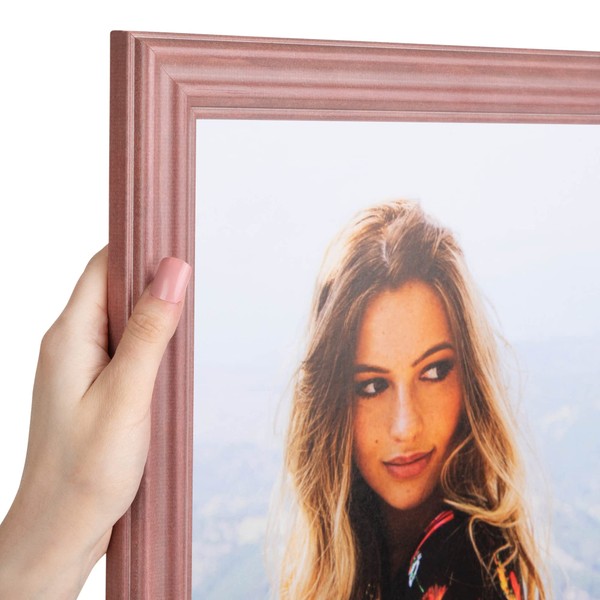 ArtToFrames 14x24 inch Ridged Mauve Barnwood Frame Wood Picture Frame,