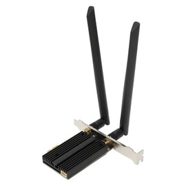 ciciglow WiFi 6E Tarjeta PCIe Triple Banda 574Mbps 2400Mbps, Seguridad WPA3, BT5.2, Antena Dual, Fuerte Antiinterferencia, Compatible con 10 11 64Bit