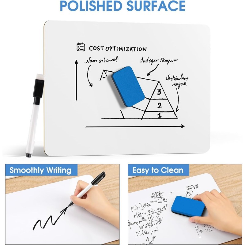 KAHEIGN 2Pcs Small Dry Erase White Boards, 21CM x 30CM