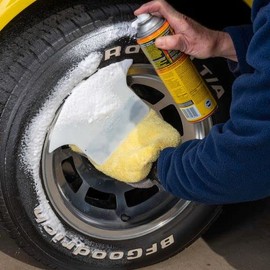 Jokari Extra Large Microfiber Auto Tire Scrubbing Mitt with Detachable Plastic Spray Shield to Protect Wheel Rims for a Perfect DIY Car Cleaning and Detailing Job. One Size Fits All Scrub Glove