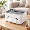 Multifunctional Tissue Box Holder – Plastic Desk Organizer with Remote